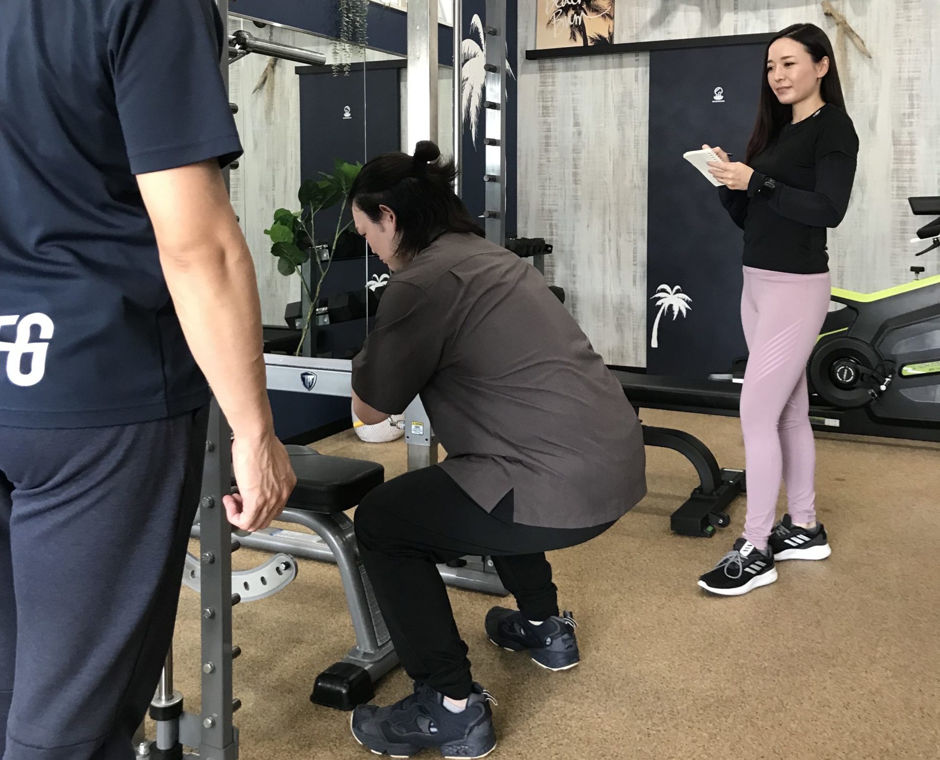 スクワット講習の様子